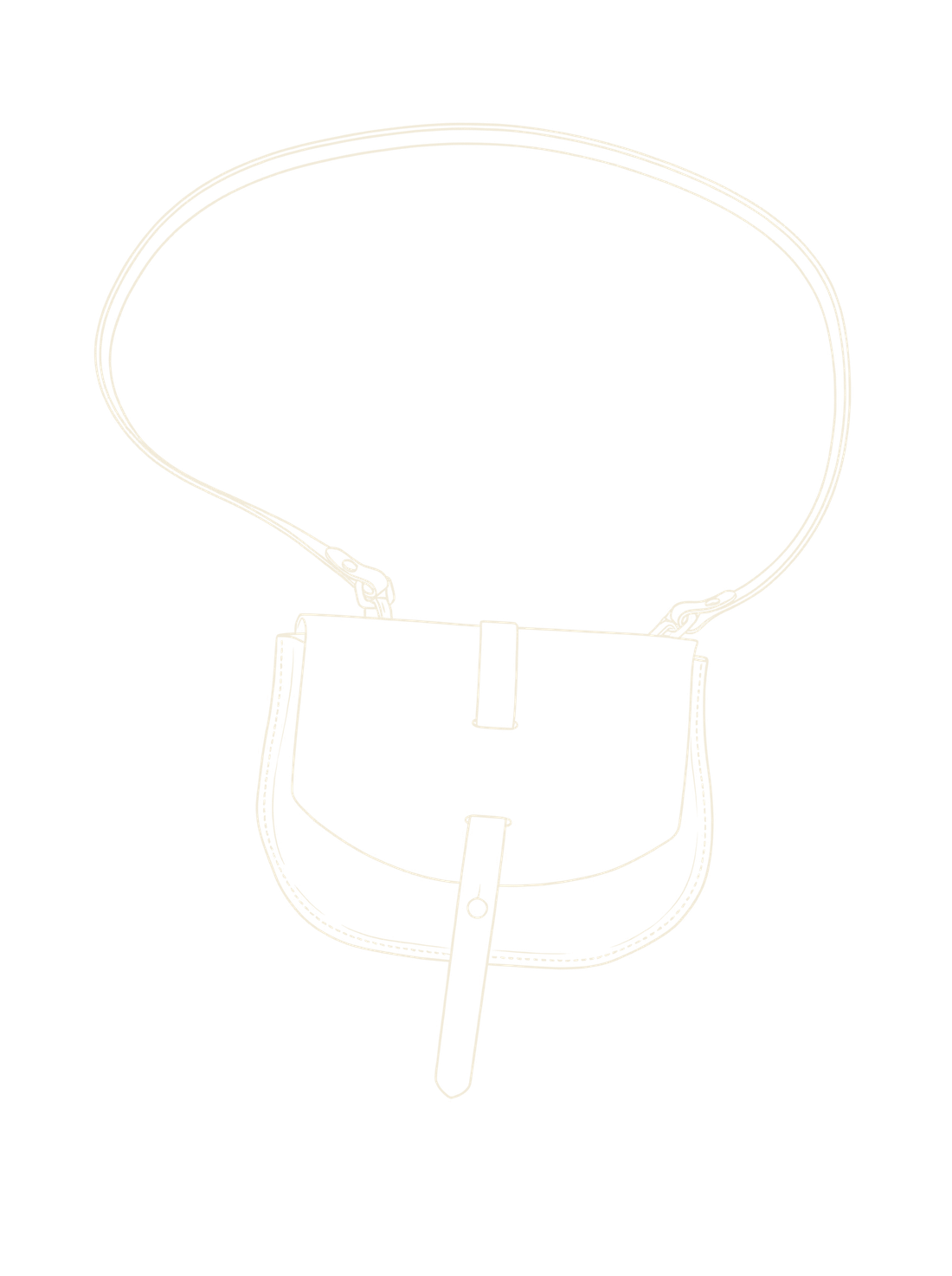 Wet-molded crossbody, No. 0002. Product photo coming soon.